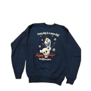 Disney Sweatshirt Olaf Womens Small Christmas Walt Disney World Happy Holidays